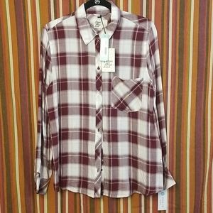 NWT Cosmic Blue Love Button Down Top - Siz…